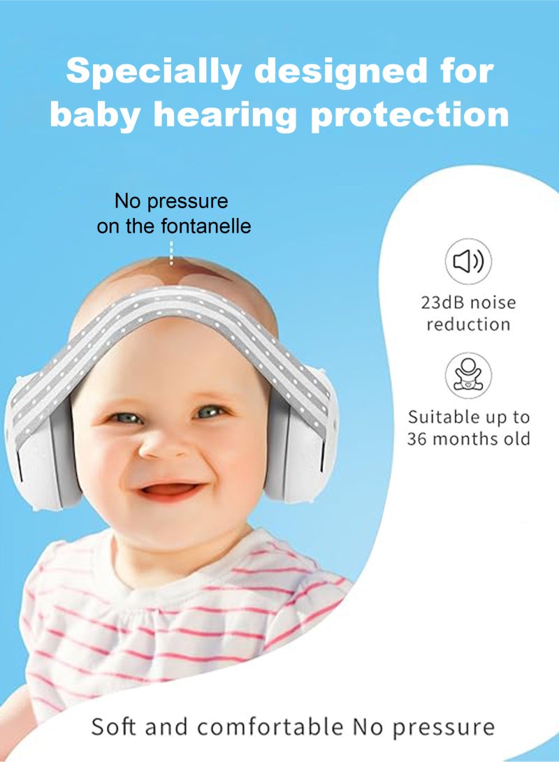 URbazaar Baby EarMuffs, Noise cancelling Headphones for Newborns, Infants & Toddlers (0-36 Months) | Hearing Protection for Sleeping, Travel, Concerts, Fireworks & Loud Noise Environments - Image 2